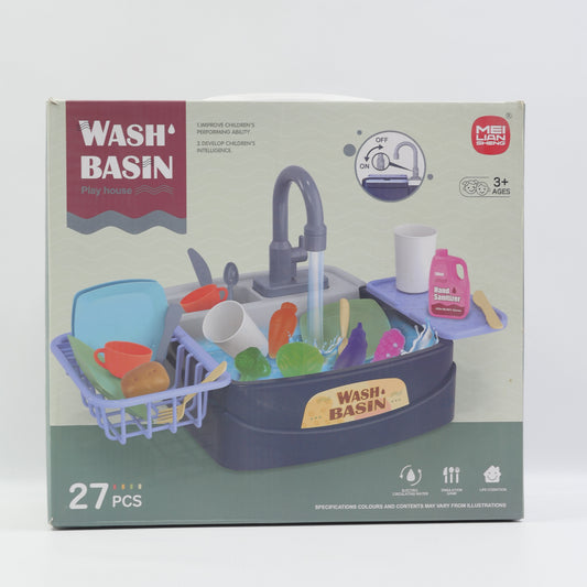 27 Piece Pretend Play Dishwashing Basin Set - Ages 3+