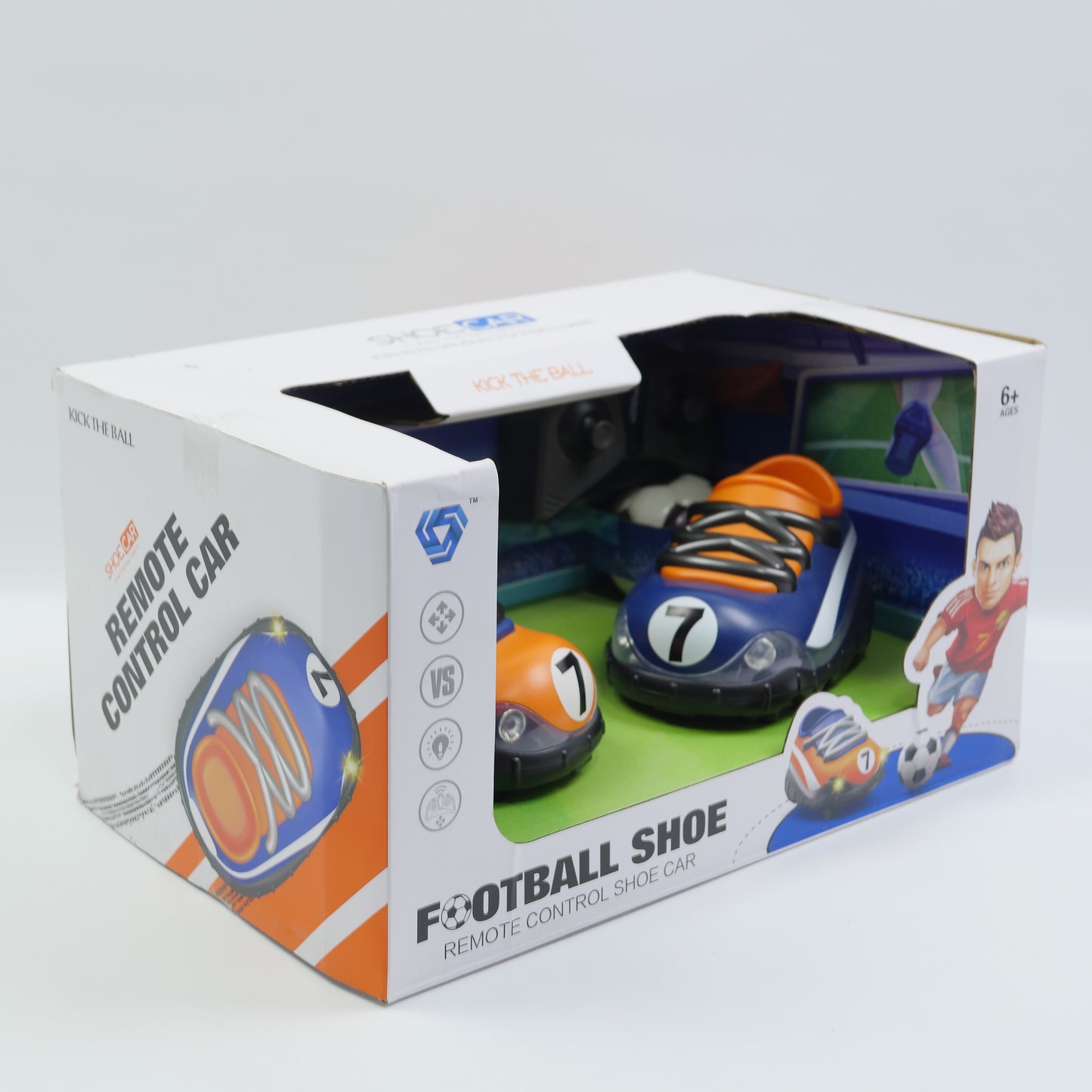 2 Piece 2.4GHz Remote Control Football Shoe Car Set - Ages 6+