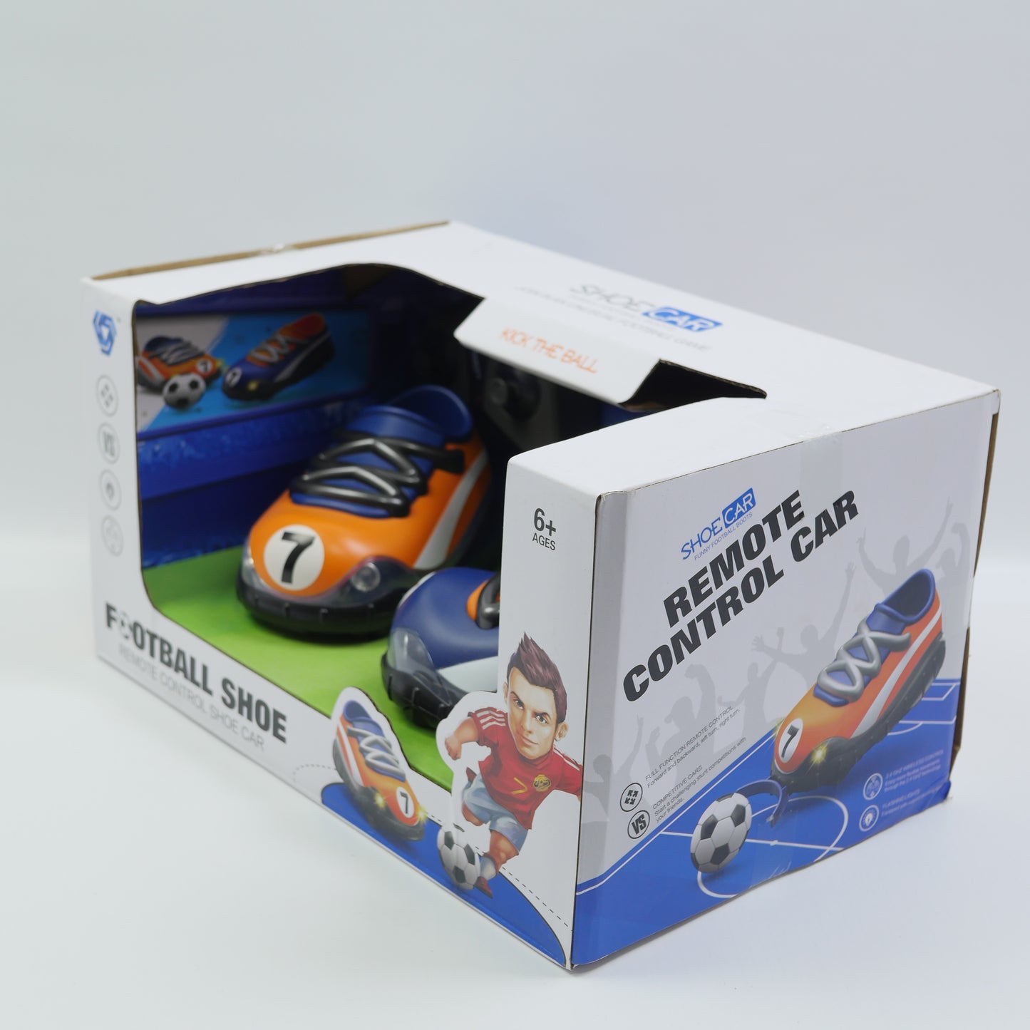 2 Piece 2.4GHz Remote Control Football Shoe Car Set - Ages 6+