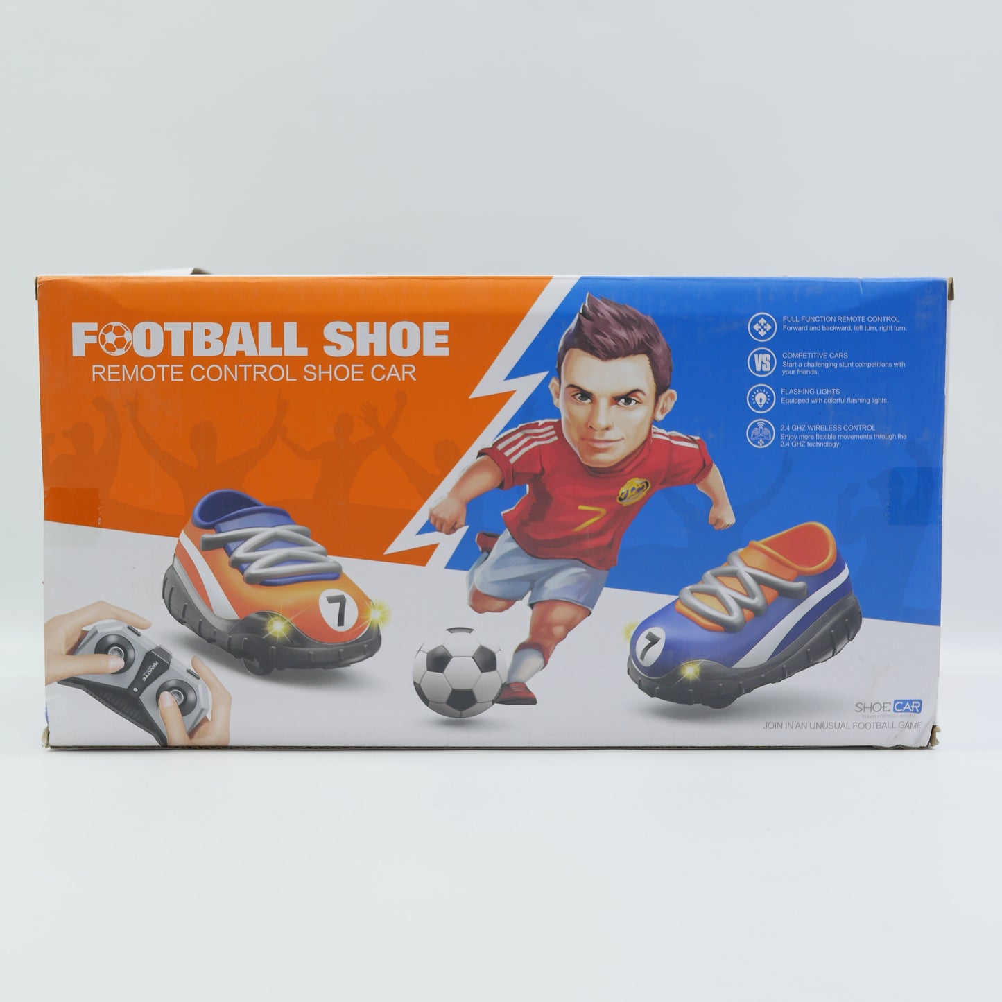 2 Piece 2.4GHz Remote Control Football Shoe Car Set - Ages 6+