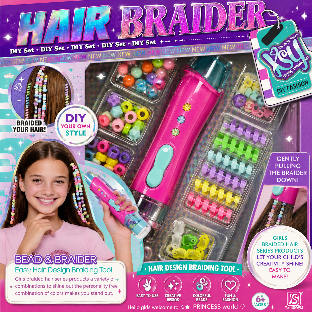 3-in-1 Dress-Up and Bead Activity Set for Kids