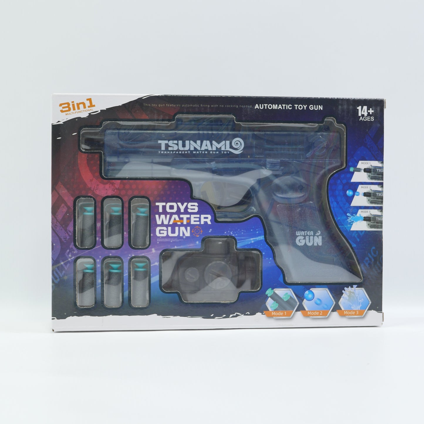 3-in-1 Soft Bullet and Water Blaster - Ages 14+