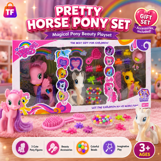 3 Piece Soft Pony Figure Set - Age 3+