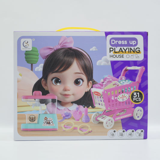 31 Piece Beauty Cart Pretend Play Set