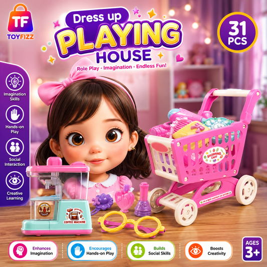 31 Piece Beauty Cart Pretend Play Set