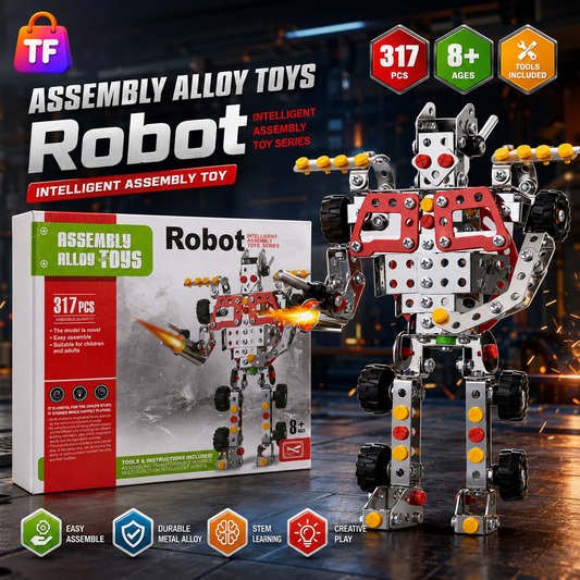 317 Piece DIY Robot Building Blocks Set - Age 8+