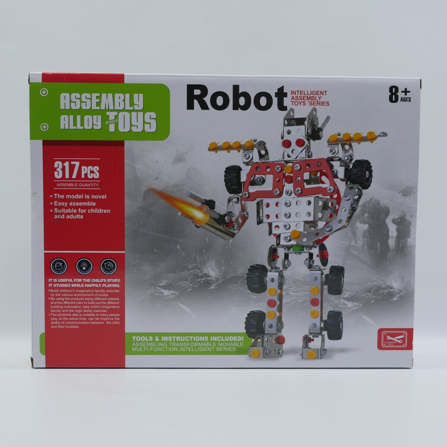 317 Piece DIY Robot Building Blocks Set - Age 8+