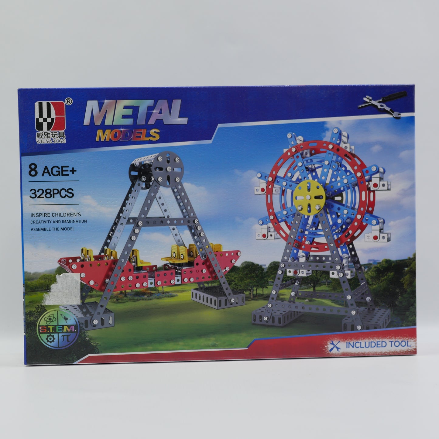 328 Piece Metal Ferris Wheel Construction Set - Age 8+