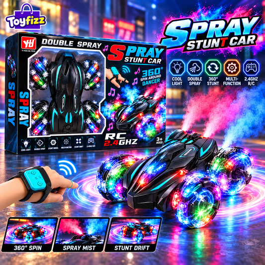 360-Degree Remote Control Spray Stunt Car with USB Cable