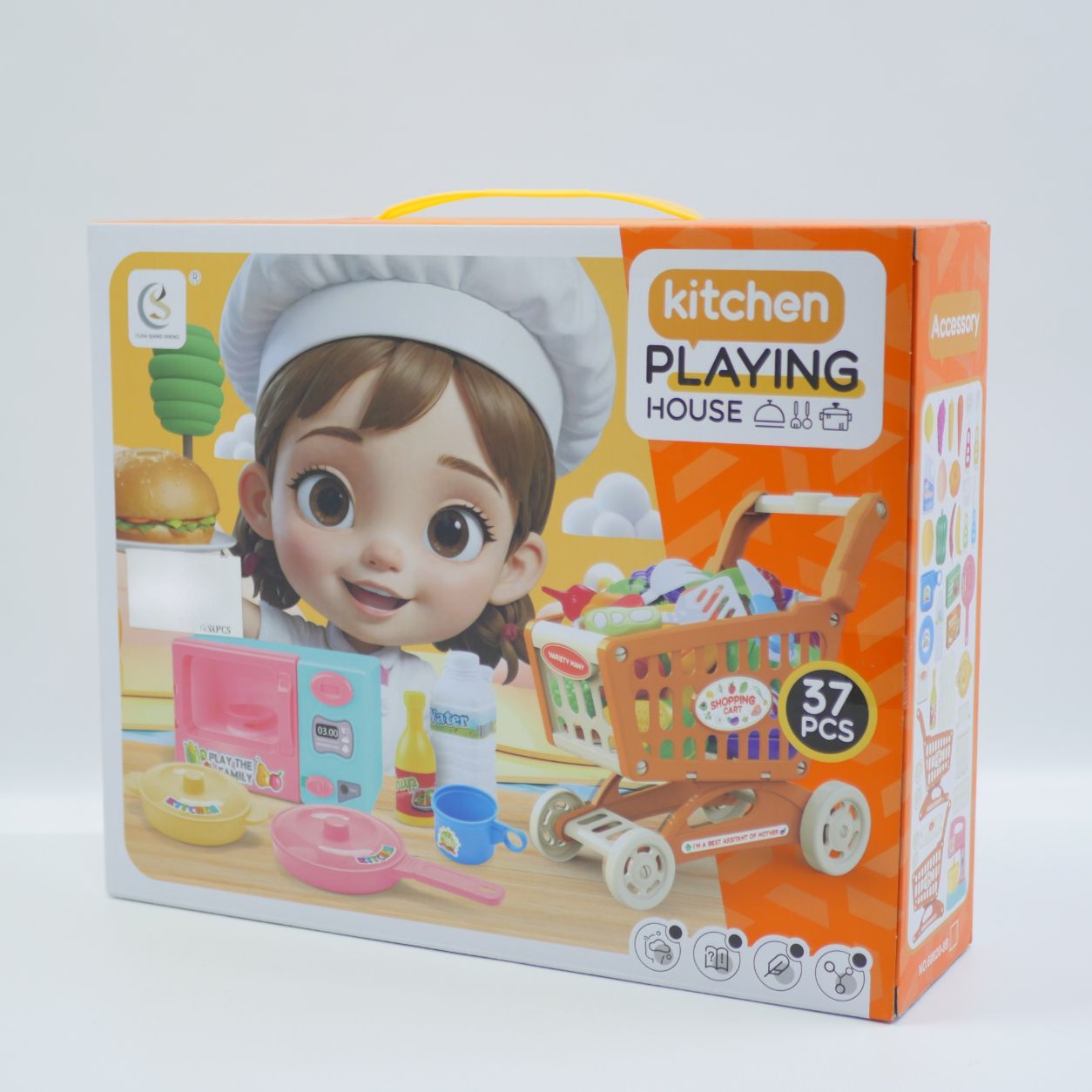 37 Piece Kitchen Cart Pretend Play Set