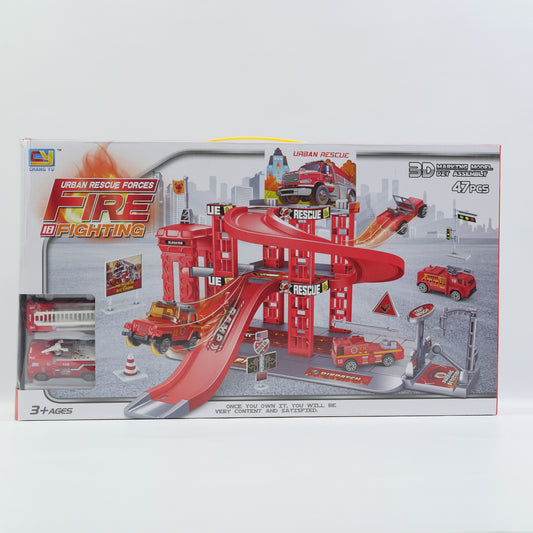 47 Piece Fire Rescue Track Set - Ages 3+