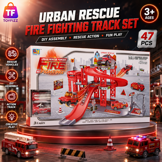 47 Piece Fire Rescue Track Set - Ages 3+