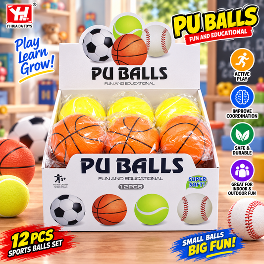 4 Inch PU BALL - 12 Pieces