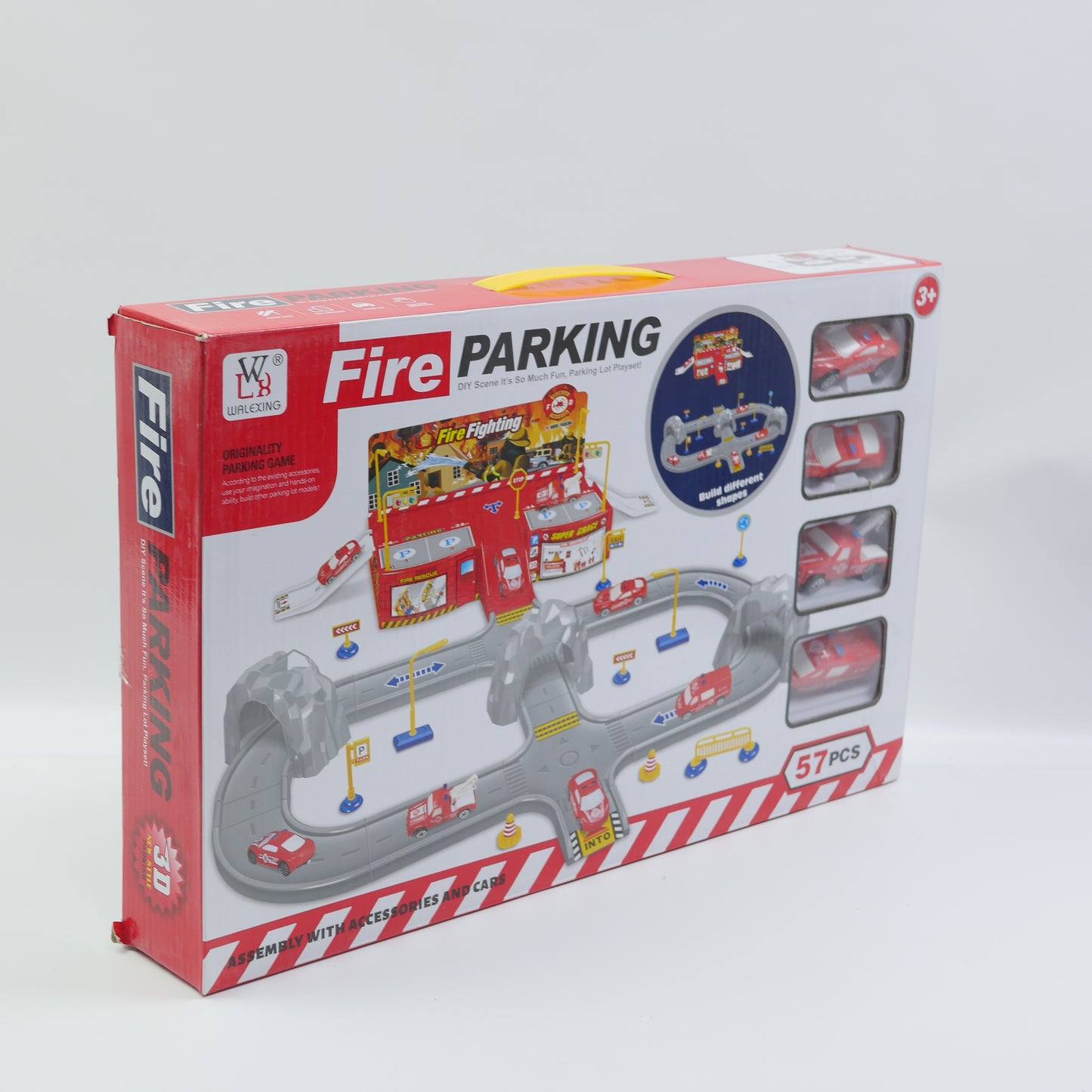 57 Piece Fire Rescue Parking Track Set - Ages 3+