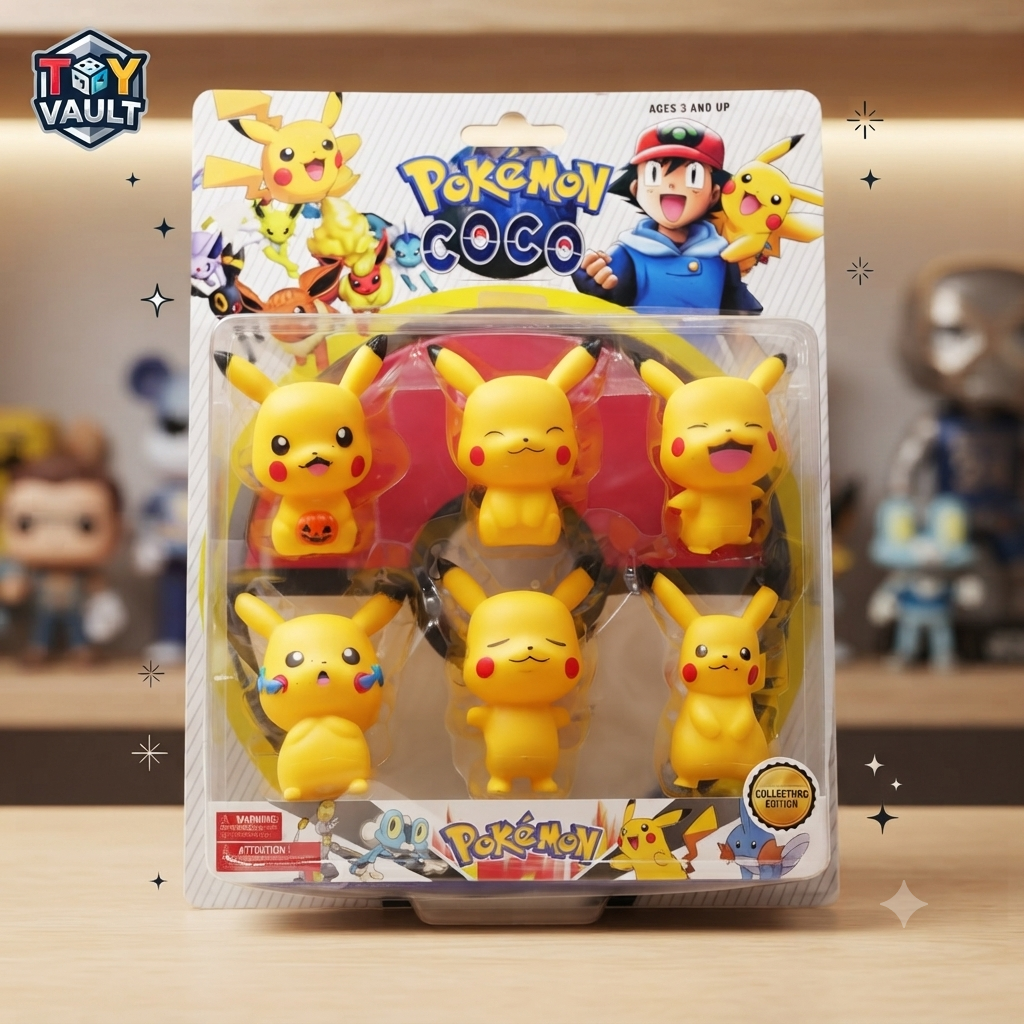 6 Piece Pokemon Character Figure Set - 4 Inch