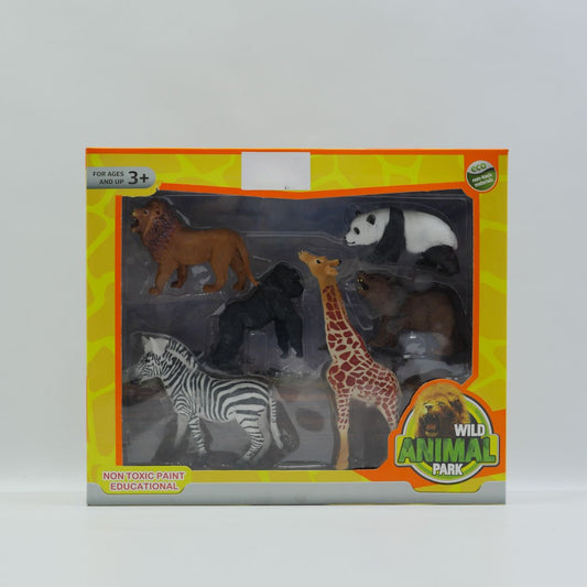 6 Piece Wild Animal Figure Set - Age 3+