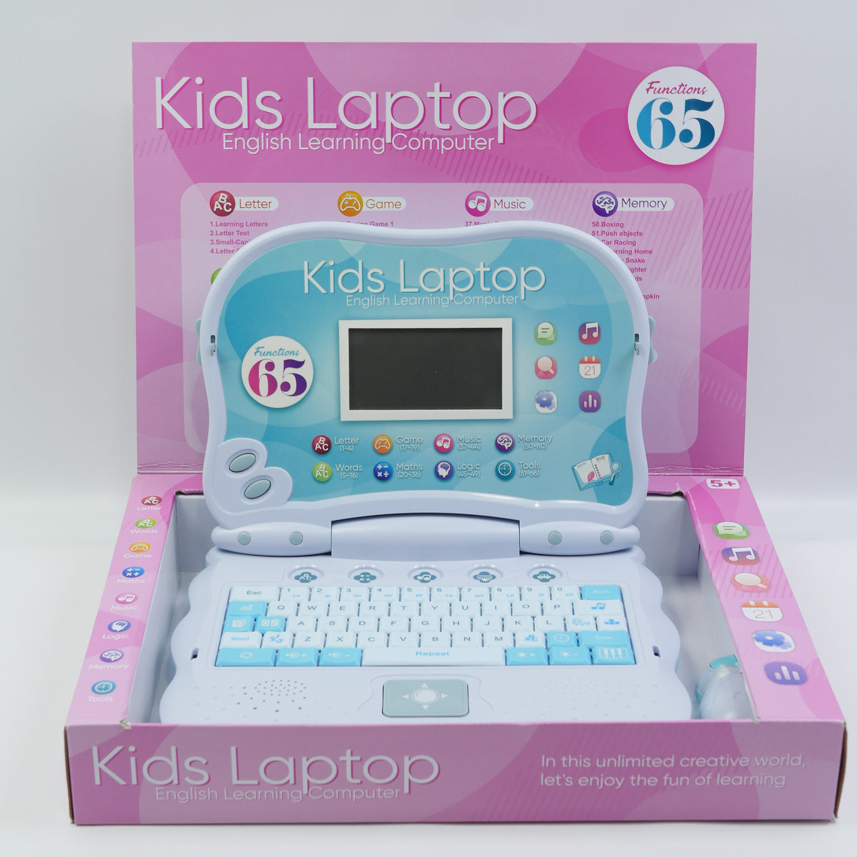 65-Function Musical Learning Laptop - Pink - for Kids
