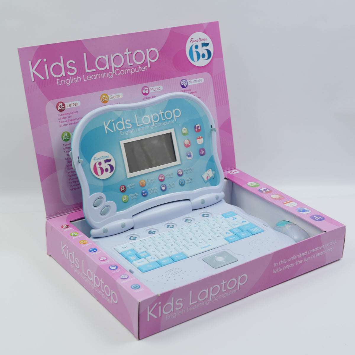 65-Function Musical Learning Laptop - Pink - for Kids