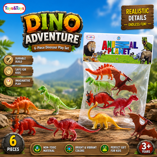 6 Piece Dinosaur Figure Set - 6 Inch | Toys & Toys
