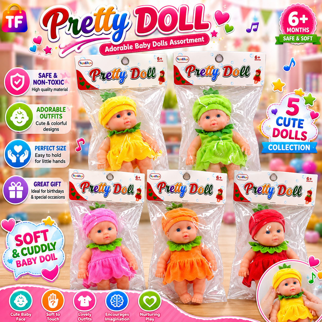 Toys & Toys 8 Inch Fashion Doll for Kids