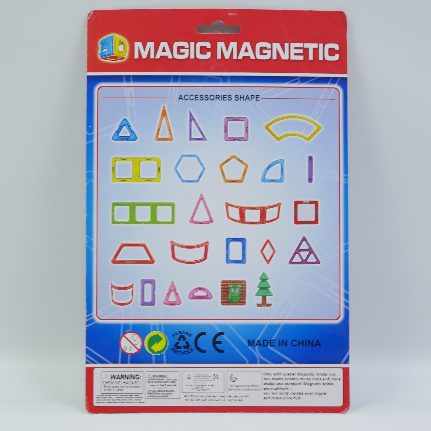 8 Piece Magnetic Geometric Building Blocks Set for Kids
