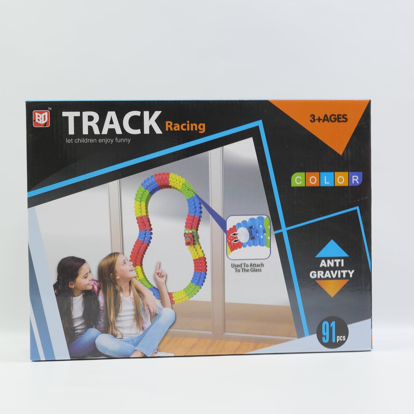 91 Piece Toy Track Set for Kids