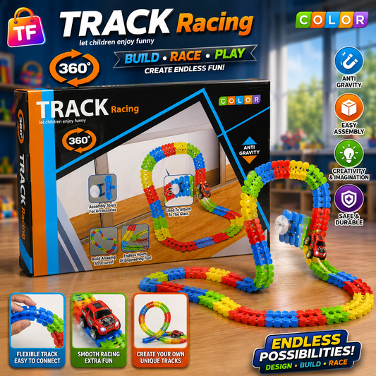 91 Piece Toy Track Set for Kids