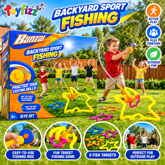 Banzai Backyard Sport Fishing Game - Ages 6+