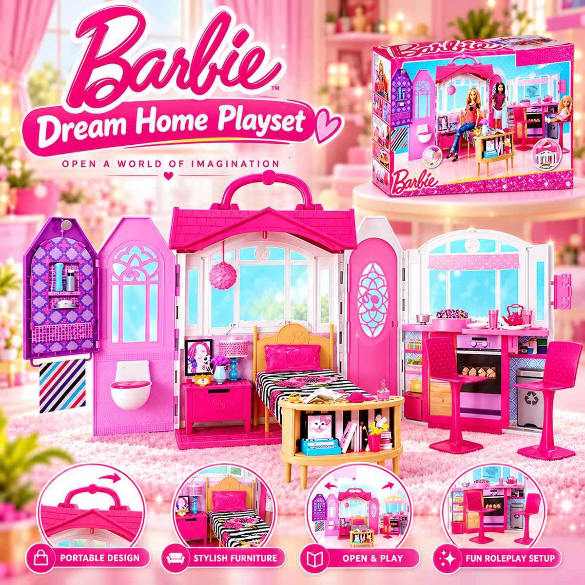 Barbie Glam Getaway House Playset