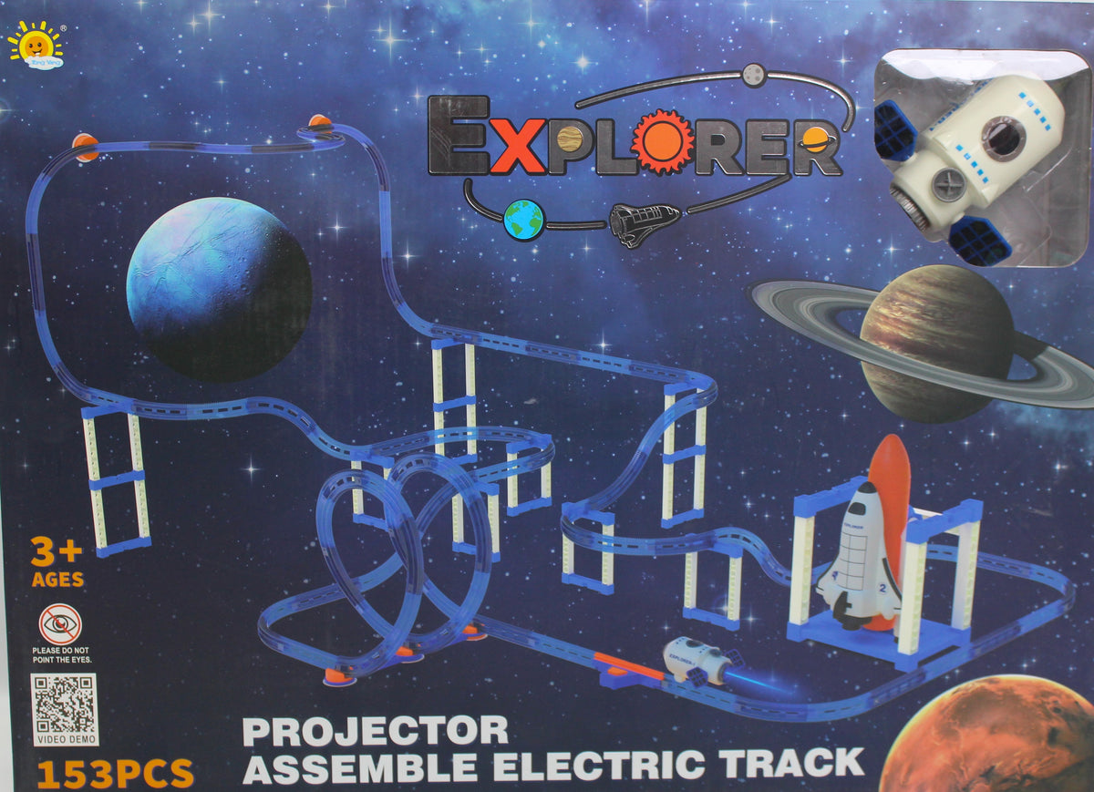 Battery Operated DIY Electric Track Set - 153 Pieces - Ages 3+