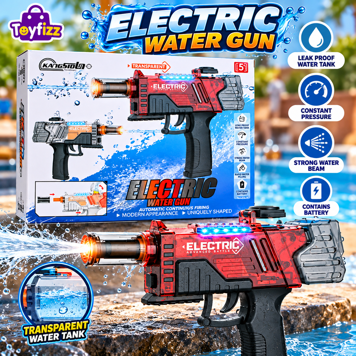 Battery Operated Electric Water Blaster Toy Gun