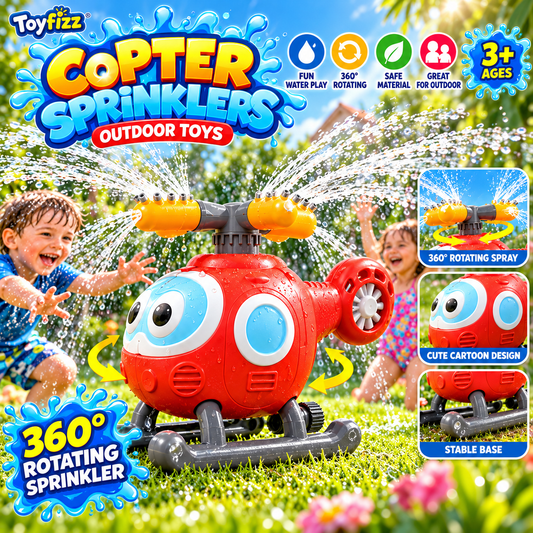Cartoon Helicopter Lawn Sprinkler Toy