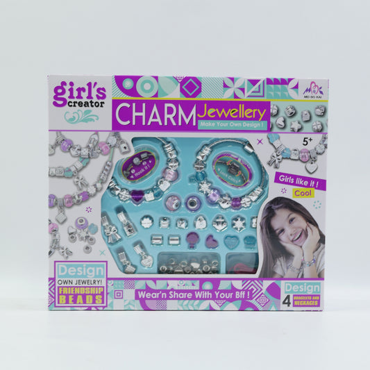 Charm Bracelet Bead Jewelry Set for Kids