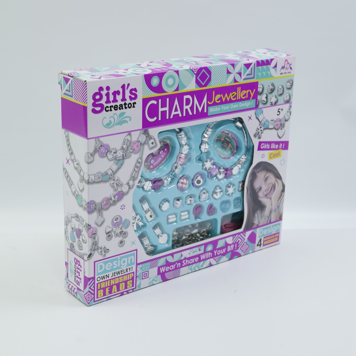 Charm Bracelet Bead Jewelry Set for Kids