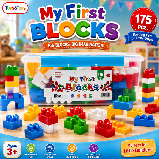 My First Blocks 175 Piece Building Blocks Bucket | Toys & Toys