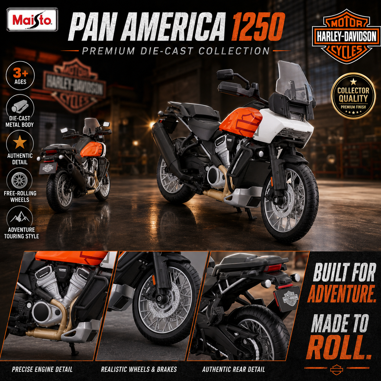 Maisto Harley-Davidson Pan America Motorcycle Model
