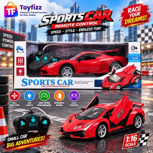 Ferrari 458 Remote Control Sports Car 1:16 with USB Charging - Ages 6+