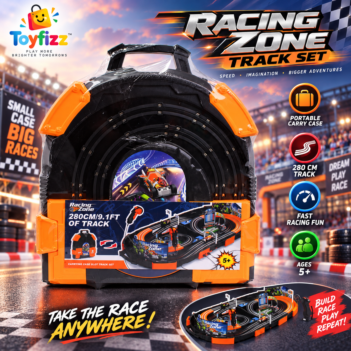 Musical Racing Track Set - 280 cm Track - Ages 5+