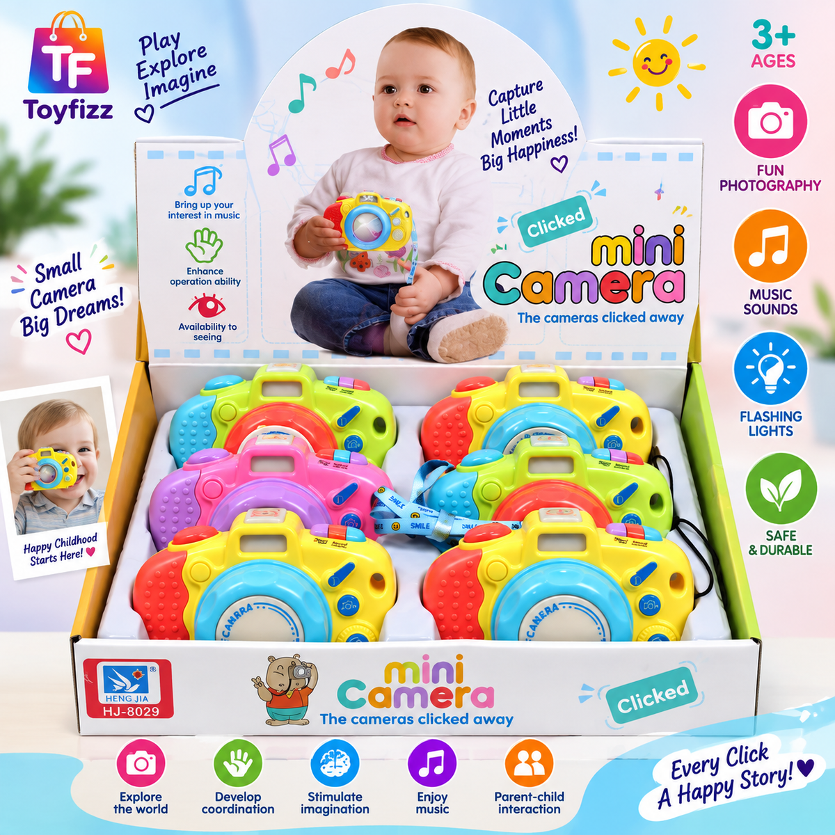 Musical Mini Camera Toy - Assorted Colors