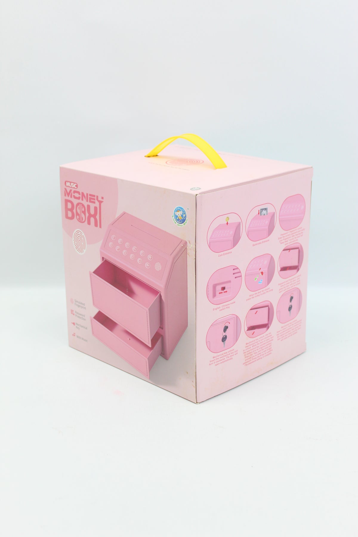Children's Manual Money Saving Bank - Pink