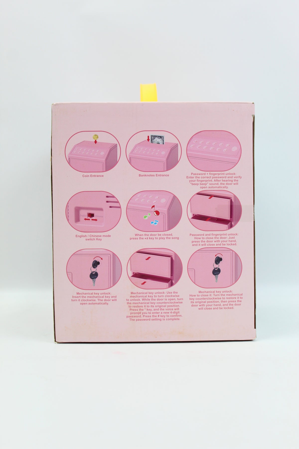 Children's Manual Money Saving Bank - Pink