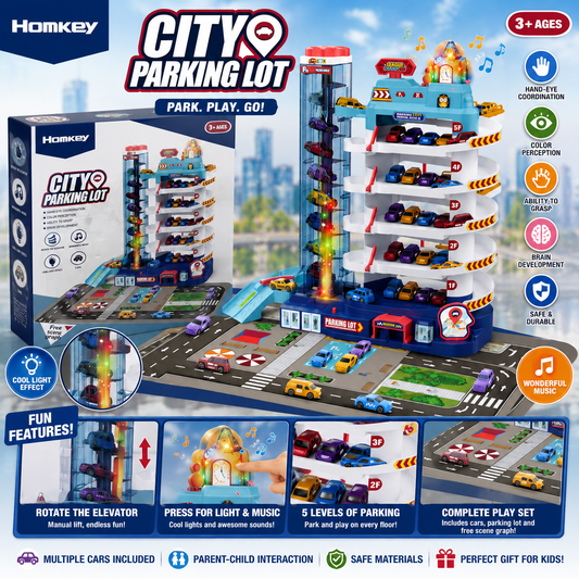 City Parking Lot Playset for Kids