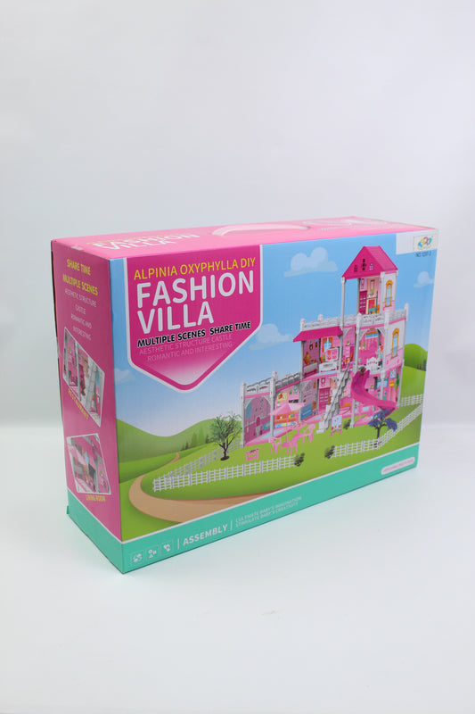 DIY Fashion Villa Dollhouse Playset - Ages 3+