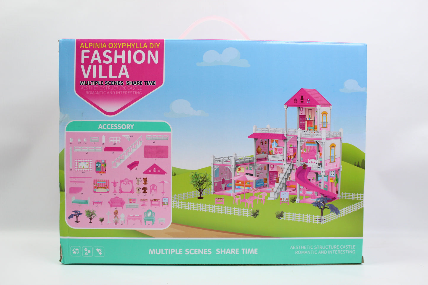 DIY Fashion Villa Dollhouse Playset - Ages 3+