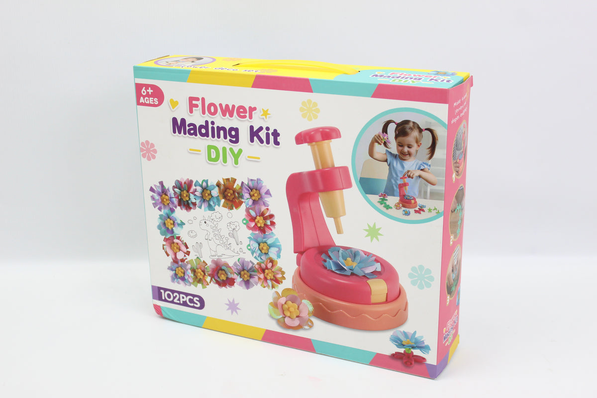 DIY Flower Making Craft Set - 102 Pieces - Ages 6+