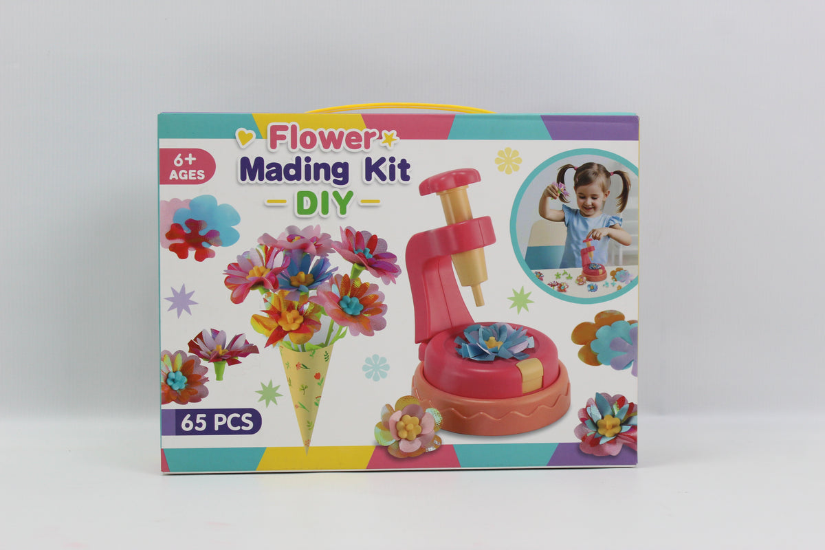 DIY Flower Making Craft Set - 65 Pieces - Ages 6+