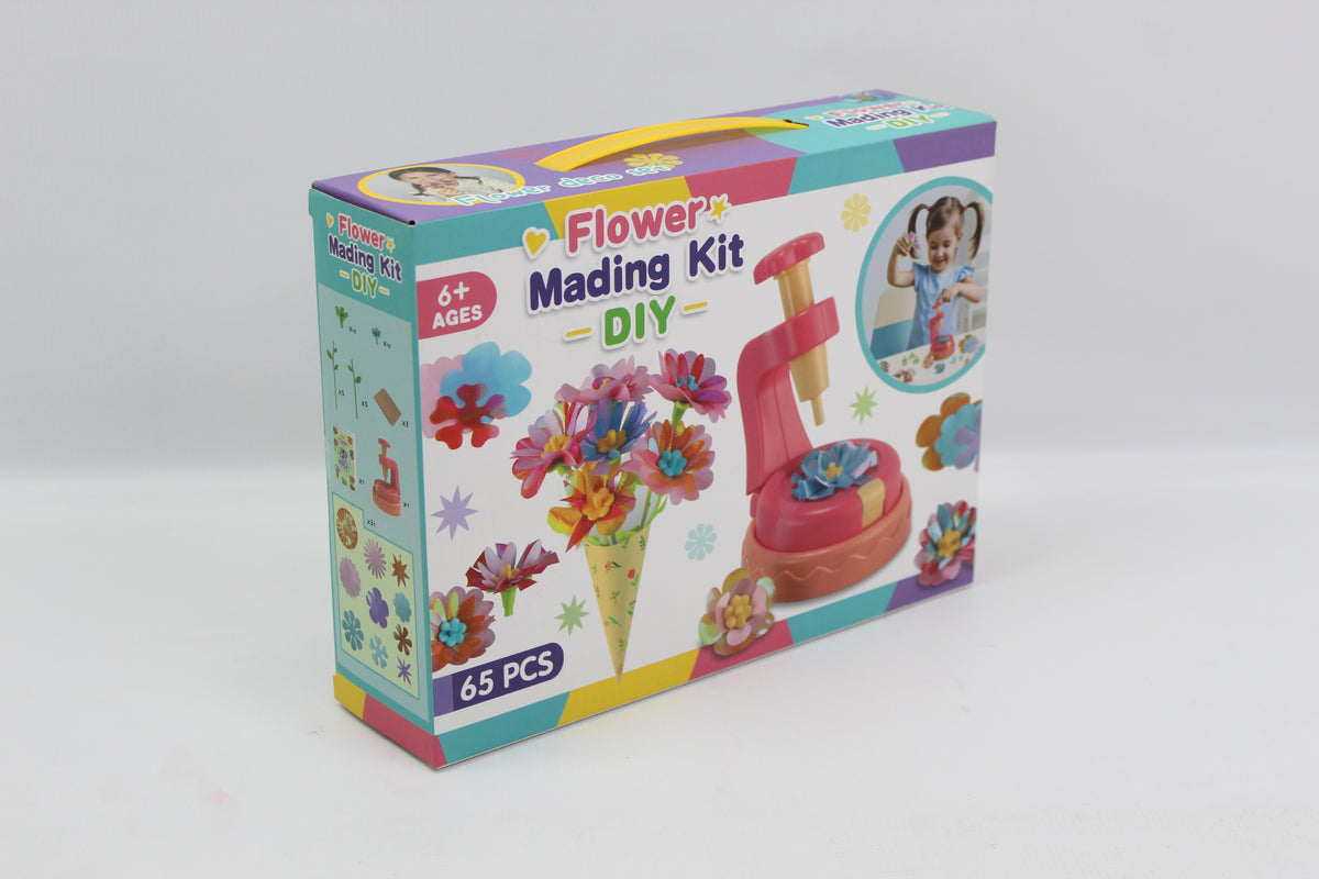 DIY Flower Making Craft Set - 65 Pieces - Ages 6+