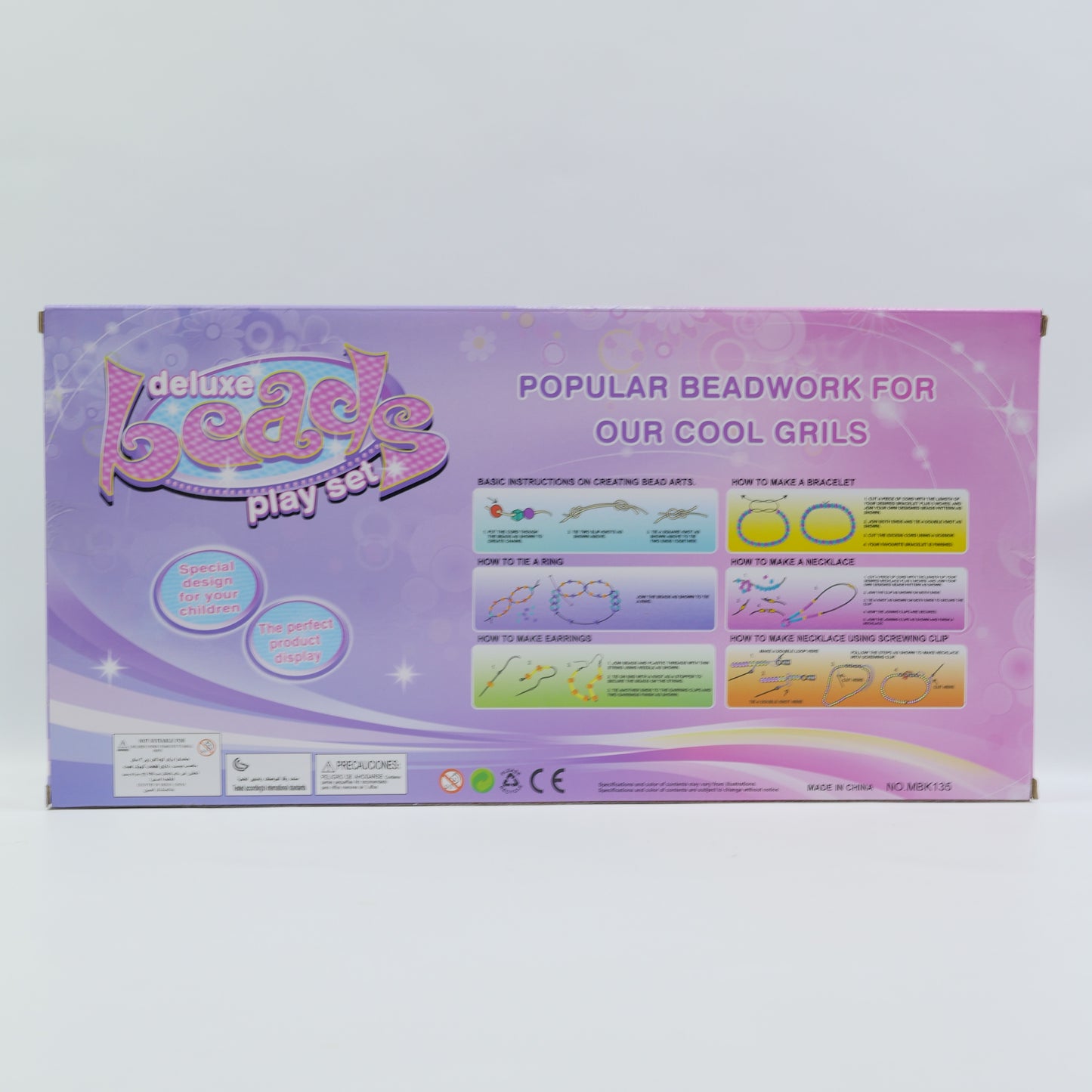 Deluxe Round Bead Jewelry Play Set for Kids