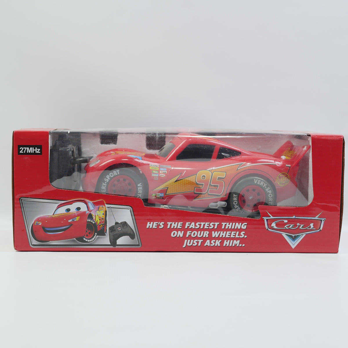 Disney Cars Lightning McQueen Remote Control Car with USB Charging for Kids