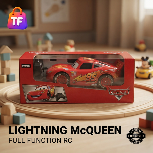 Disney Cars Lightning McQueen Remote Control Car with USB Charging for Kids